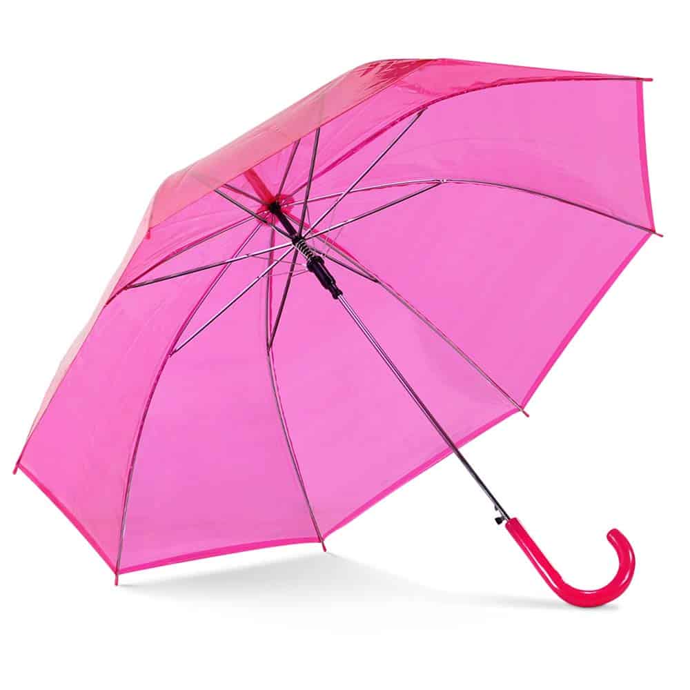 Ombrello Trasparente A 3 Pieghe Con Stampa Cuori - PVC Spesso Per Ragazze Romantiche