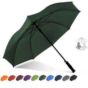 Ombrello aperto di colore verde scuro tipo golf automatico Klares